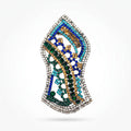 Elegant Naalain Shareef Stone Badge for Turbans, Kurtas & Sherwani