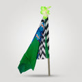Dawateislami Flag Jashn-e-Eid Milad un Nabi Decorative Flag with Stick & Top Flower